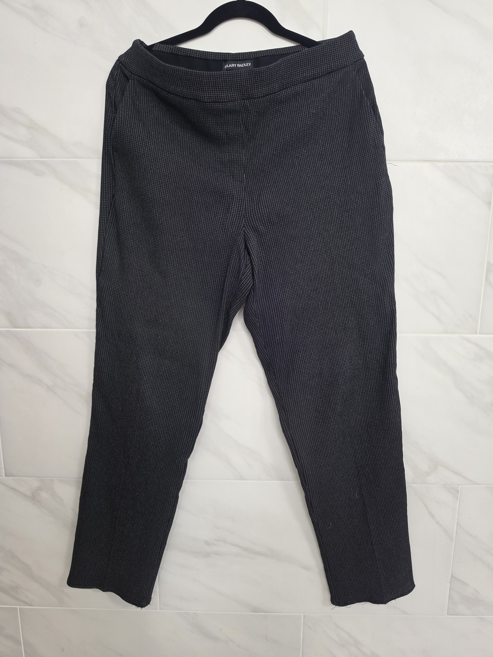 Charter Club Black Straight-Leg Rib Knit Pants